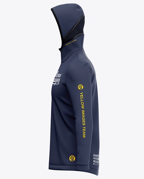 Download 602+ Basketball Full-Zip Hoodie Mockup Back View Of Hooded ...