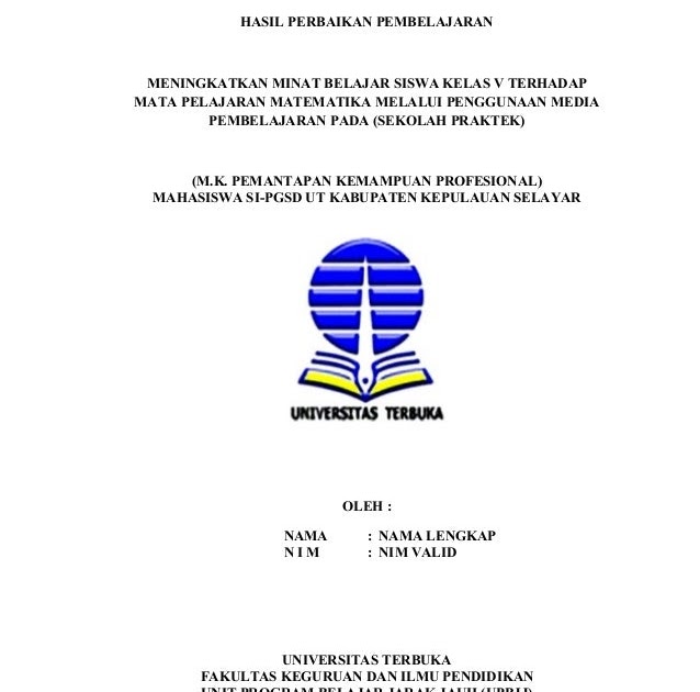 Contoh Judul Skripsi Matematika - 9 Contoh