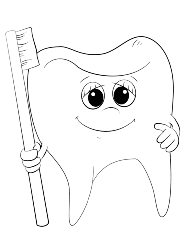 Coloring pages for kids of all ages. Cartoon Tooth And Toothbrush Coloring Page Free Printable Coloring Pages