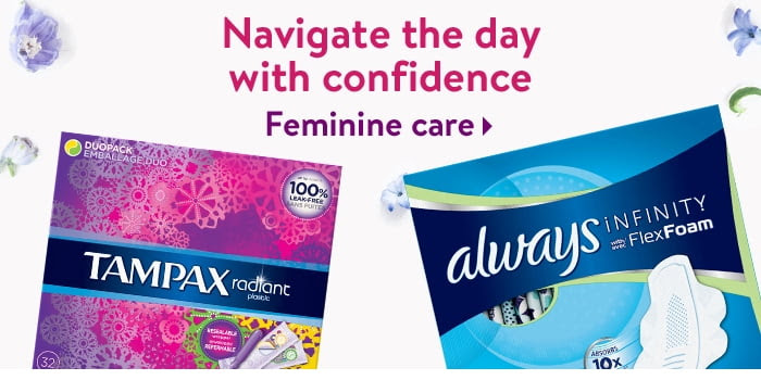 Feel confident with feminine protection 