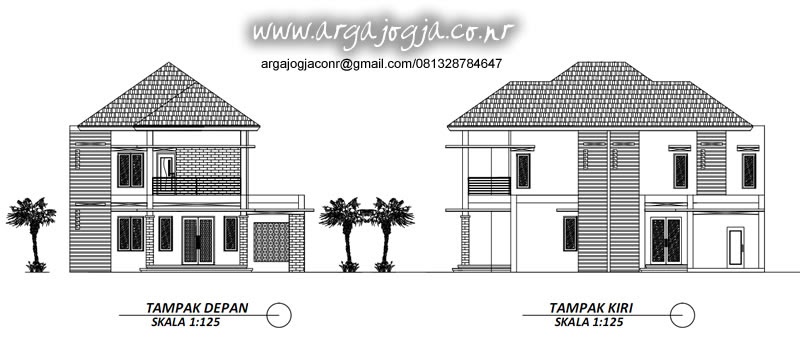 Desain Rumah 2 Lantai Tampak Depan Dan Samping - Sekitar Rumah