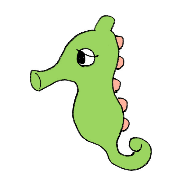 動物の画像について トップ100 たつのおとしご イラスト かわいい