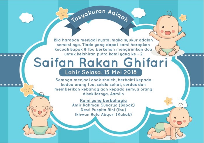 49+ Contoh Desain Undangan Aqiqah Anak Background  Blog Garuda Cyber