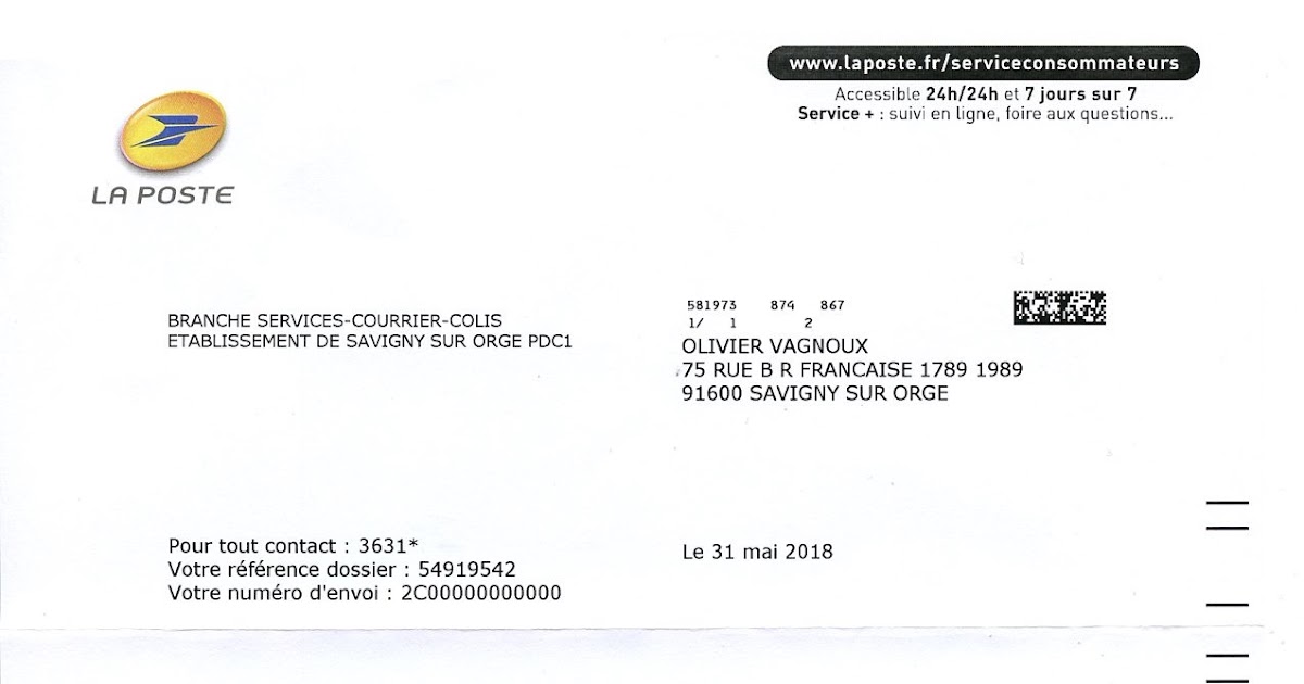 lettre recommandé perdu