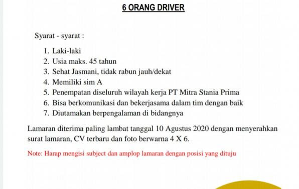 Get Info Loker Driver Terbaru Background - Alamat Kantor ...