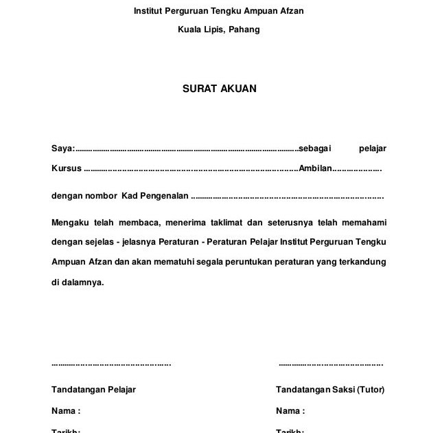 Surat Rayuan Dalam English - Pijat Hari