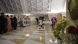 Papa Francisco celebra a Missa na Capela da Casa Santa Marta