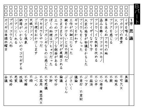 中二漢字問題