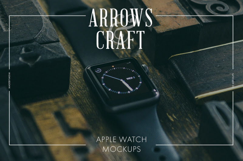 Download Free Arrows & Craft - Apple Watch Mockups (PSD Mockups)