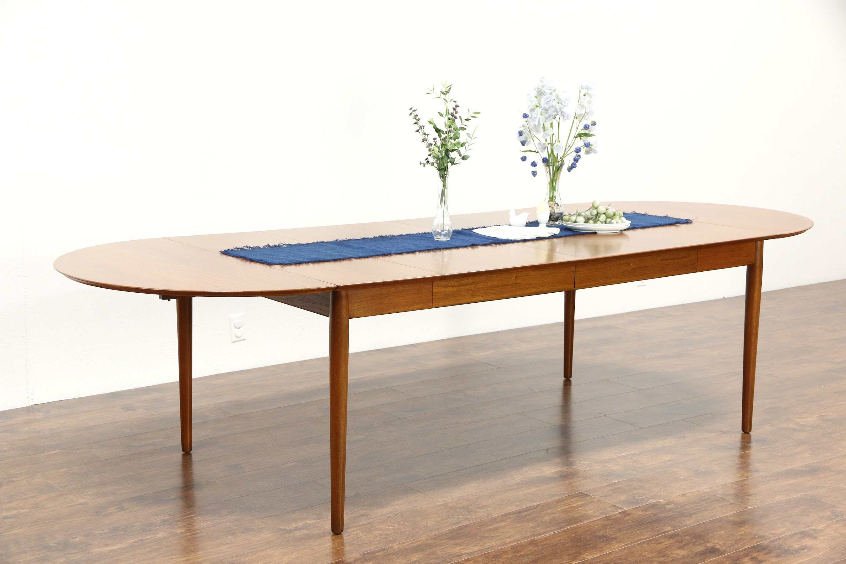 Sleek and sophisticated, the dining set adds a modern flair to your dining room décor. Sold Midcentury Danish Modern Vintage Teak Dining Table Extends 9 1 2 Signed Sibast Harp Gallery Antiques Furniture
