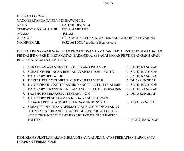 Contoh Surat Lamaran Pamsimas Kalimantan Selatan : Lamaran Pamsimas : Lengkap dengan contoh ...