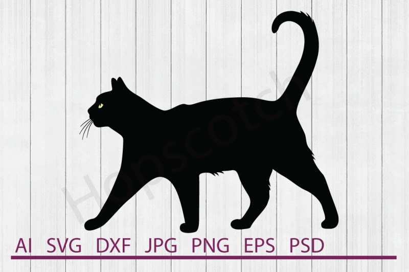 Download Free Black Cat SVG, Black Cat DXF, Cuttable File Crafter ...