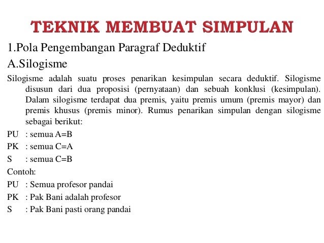 Contoh Silogisme Entimen Generalisasi Dan Analogi - Contoh 317