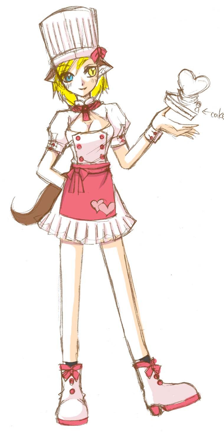無料イラスト画像 ぜいたく女性 パティシエ 服 イラスト