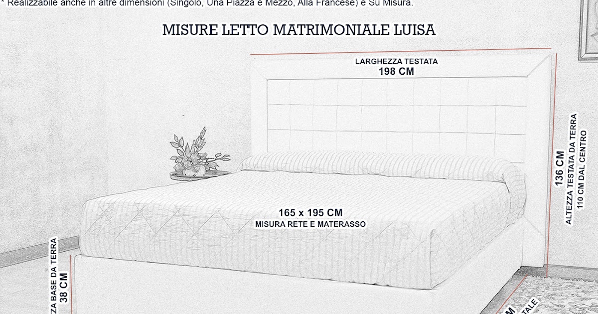 Misure Standard Letto Matrimoniale E Comodini - Misure ...