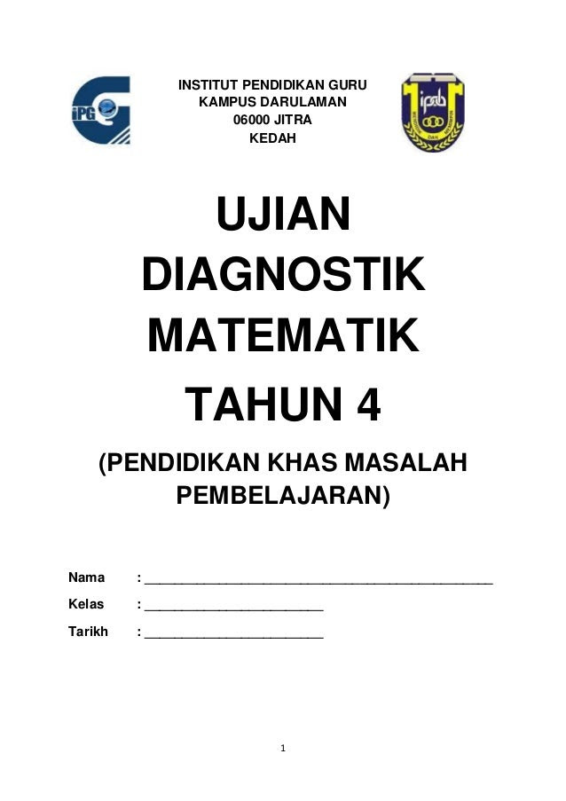 Soalan Matematik Tahun 1 Pksr 1 - Terengganu q