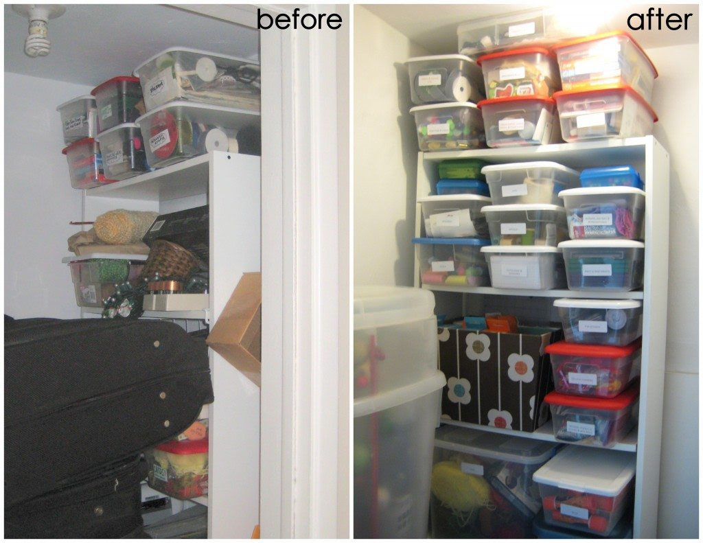 Here are some craft closet organization tips and ideas that i hope will help you get your craft closet from the before to the happily ever after: Craft Room Ideas Organizaztion C R A F T