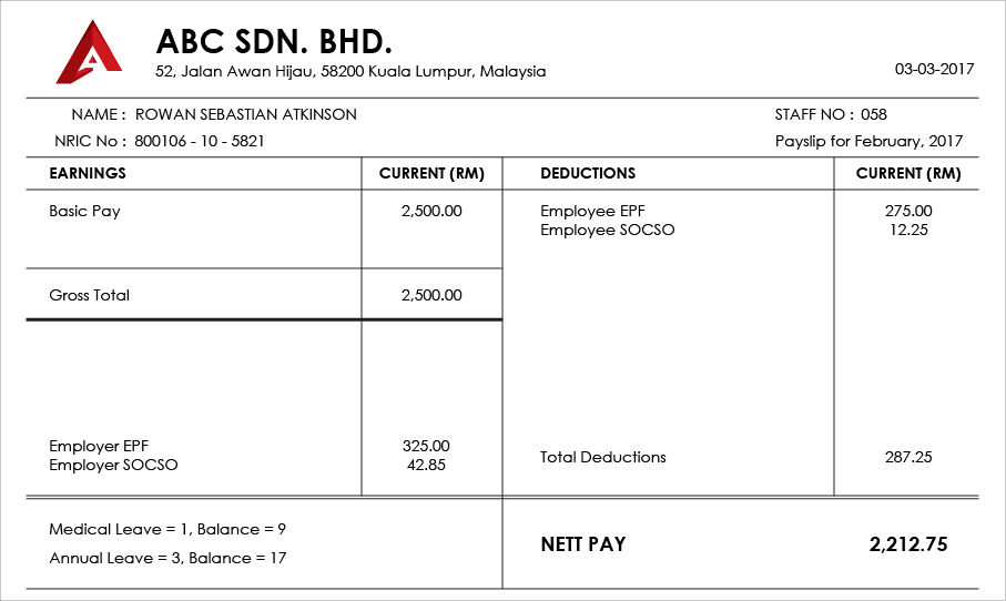 Contoh Surat Pemotongan Gaji Tabung Haji