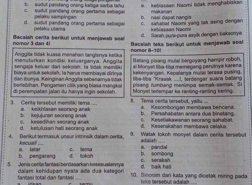 Berikut Yang Termasuk Unsur  Ekstrinsik Adalah  Kecuali 