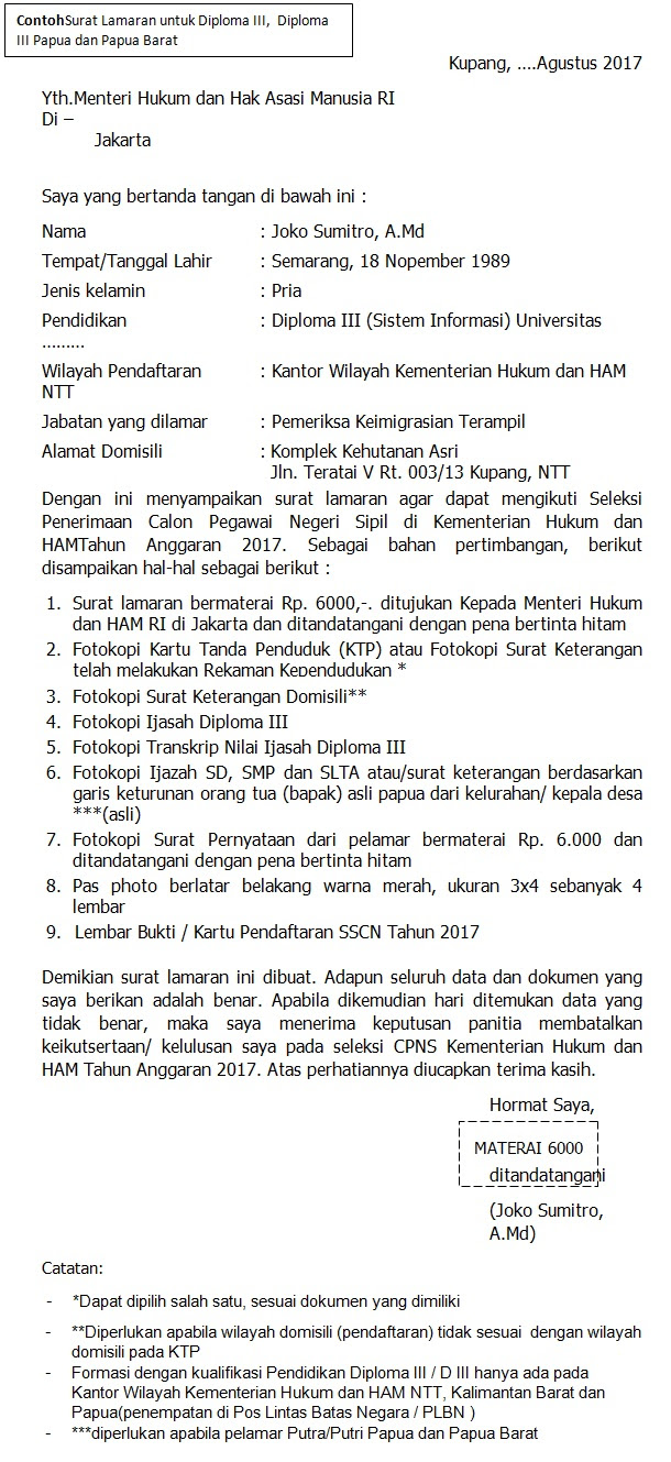 Contoh Surat Lamaran Kerja Ke Dinas Pertanian