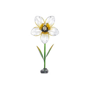 Solar daffodil garden stake