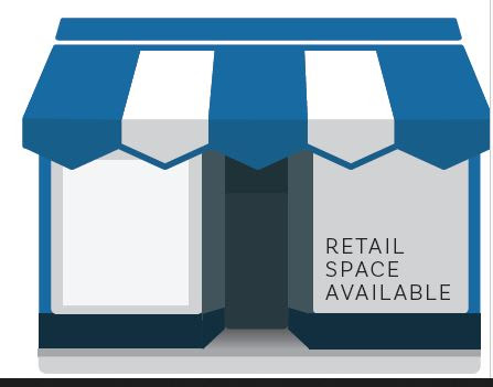 Image of a storefront that says retail space available