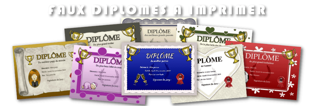 Plus vous serez nombreux, le mieux ça marchera ! Faux Diplomes Humoristiques A Imprimer Gratuitement