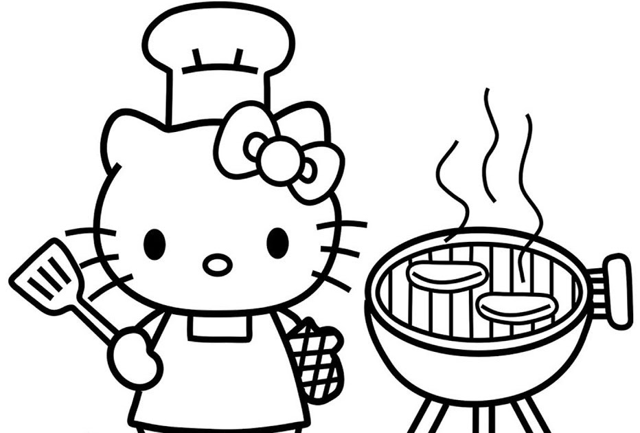 53+ Kumpulan Gambar Hello Kitty Untuk Mewarnai