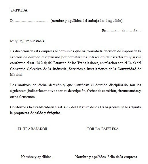 Carta De Despido Laboral Guatemala - Apple Jack w