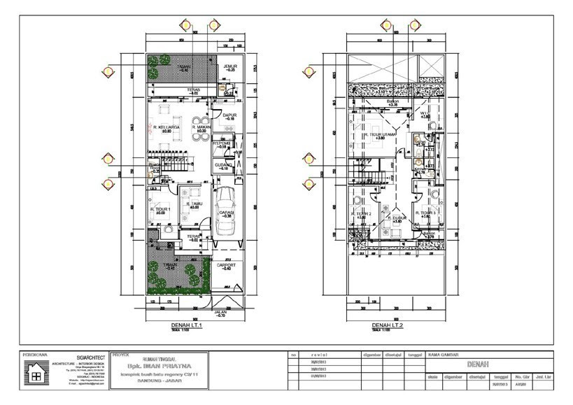  Denah  Rumah  2 Lantai  Model 2019 Denah  Rumah  2 Lantai  Dwg 