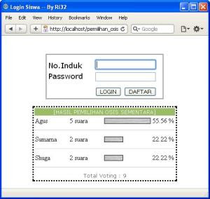 Membuat aplikasi pemilihan OSIS dengan PHP dan MySQL 