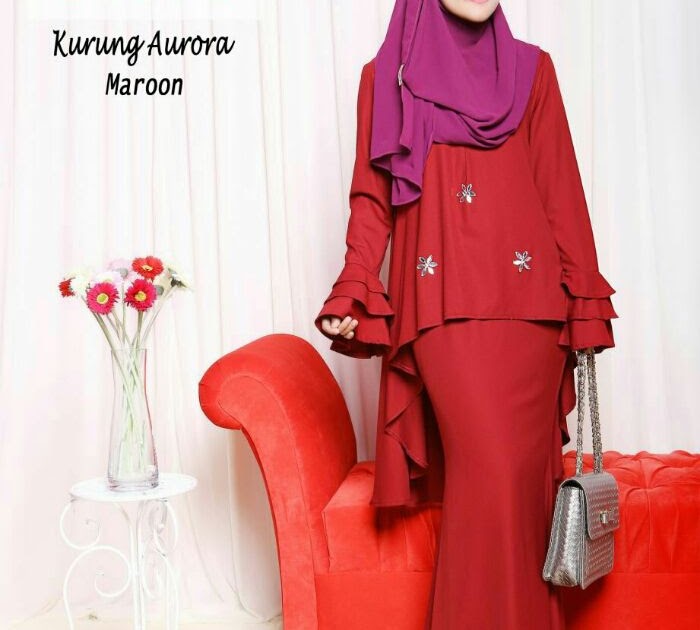 Design Baju  Kurung  Lengan Kembang BAJUKU