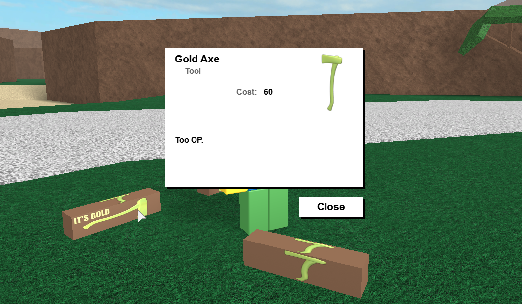 Roblox Lumber Tycoon 2 Gold Axe Script Roblox 750k Hack - how much each axe is worth in lumber tycoon 2 roblox