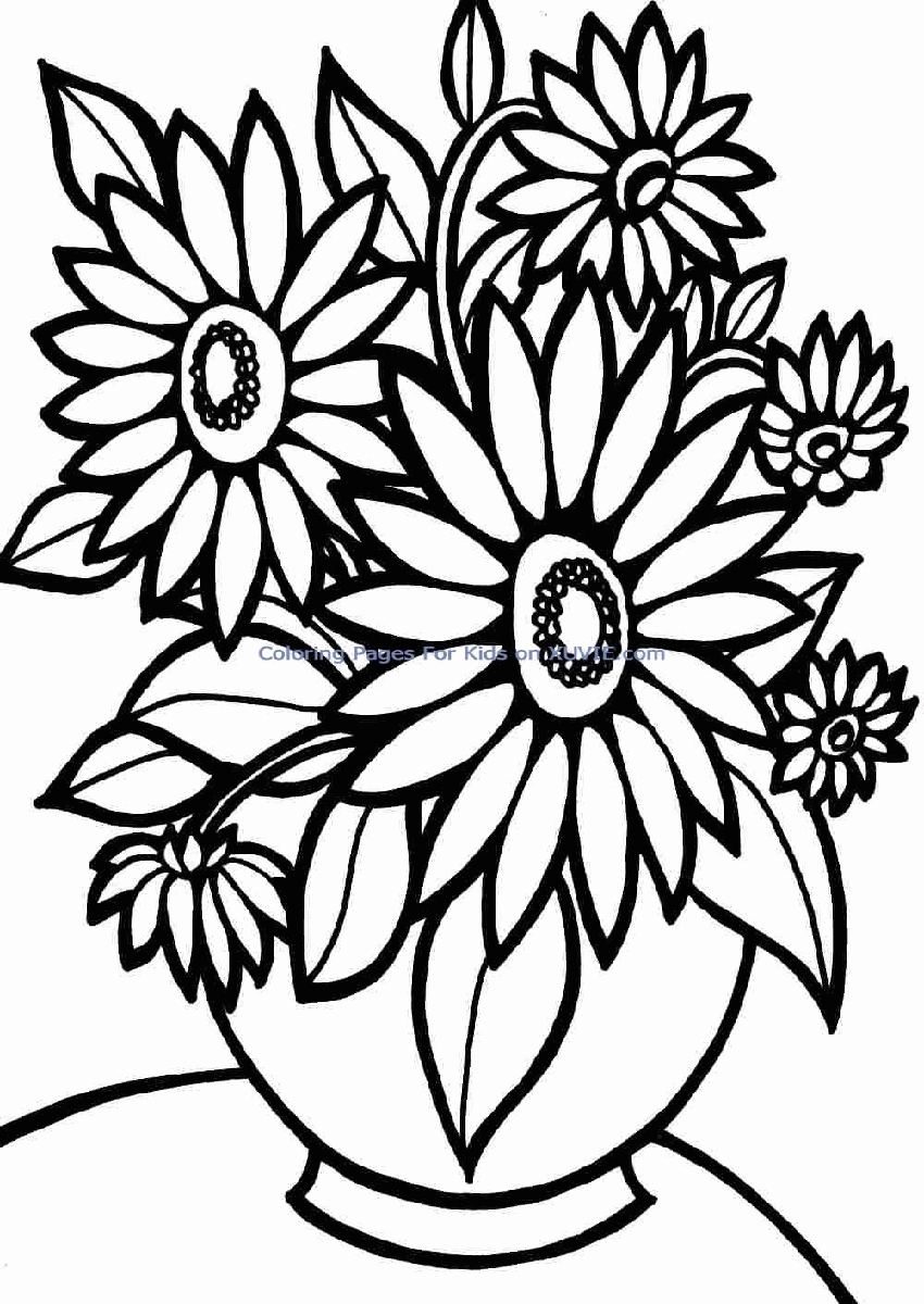 It is the coloring activities on flower coloring pages. Free Free Printable Coloring Pages Of Flowers For Kids Download Free Free Printable Coloring Pages Of Flowers For Kids Png Images Free Cliparts On Clipart Library