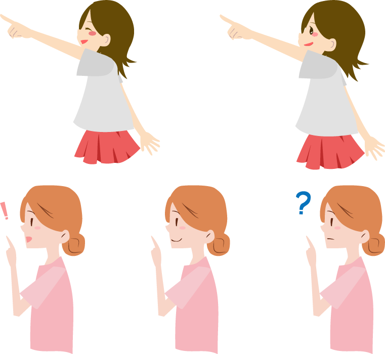 すべての動物の画像 エレガント指差す イラスト