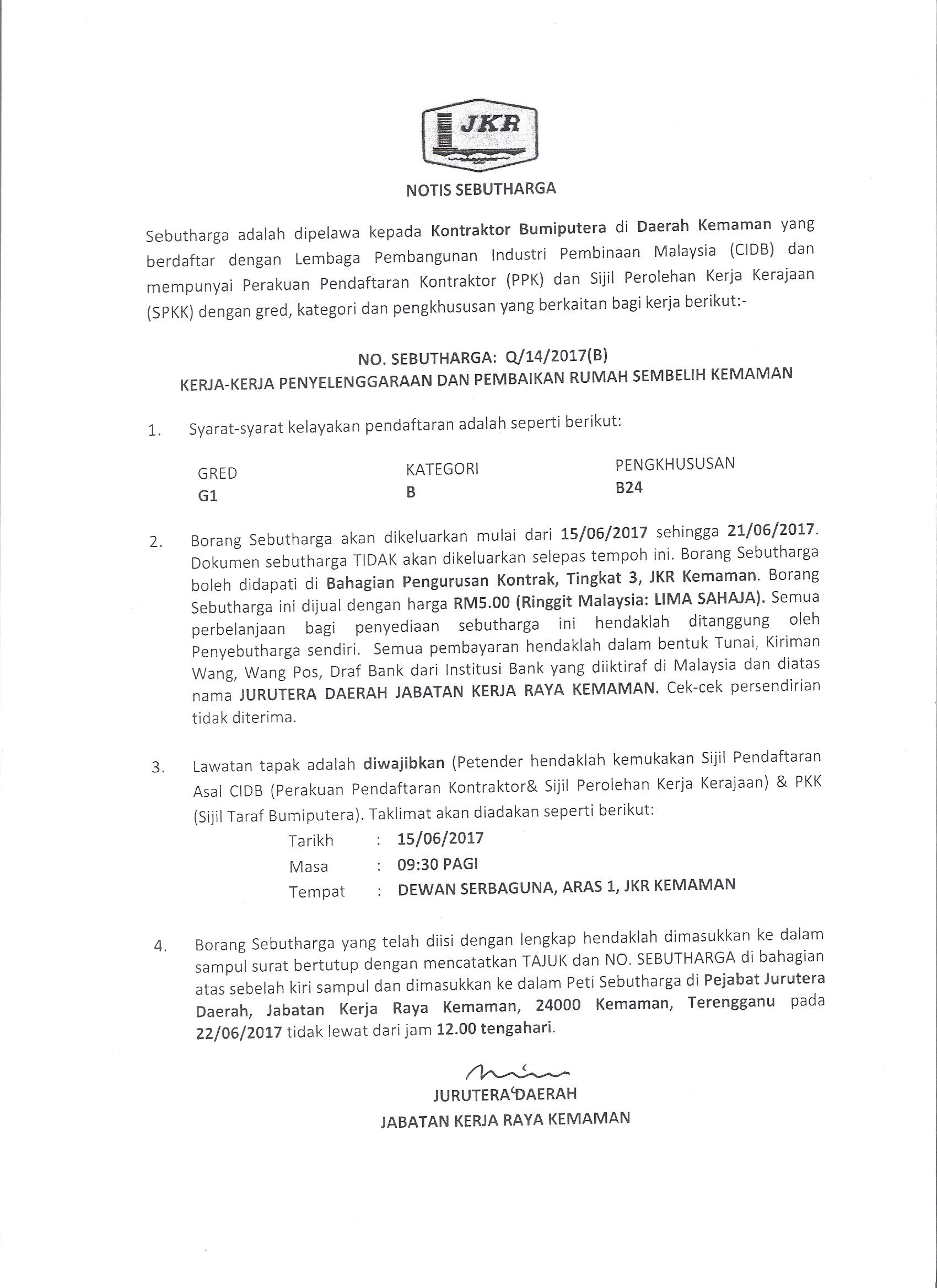 Surat Rasmi Vandalisme - Ro Contoh