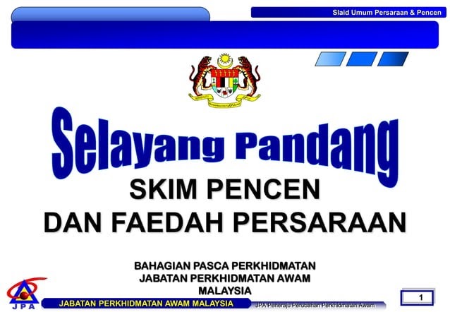 jabatan perkhidmatan awam malaysia bahagian pencen