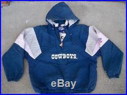 Showcase historic nfl moments with memorabilia like framed photos, mini helmets and collectible glasses, and give a shout. Vintage 90 S Starter Dallas Cowboys Football Nfl Men S Pullover Jacket Coat Lg Dallas Cowboys Used