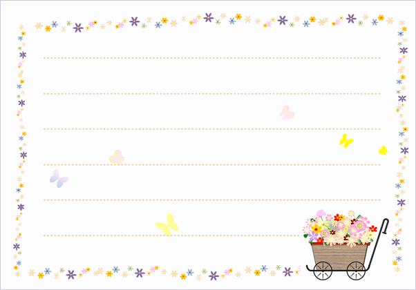 動物の画像について これまでで最高の便箋 イラスト 花