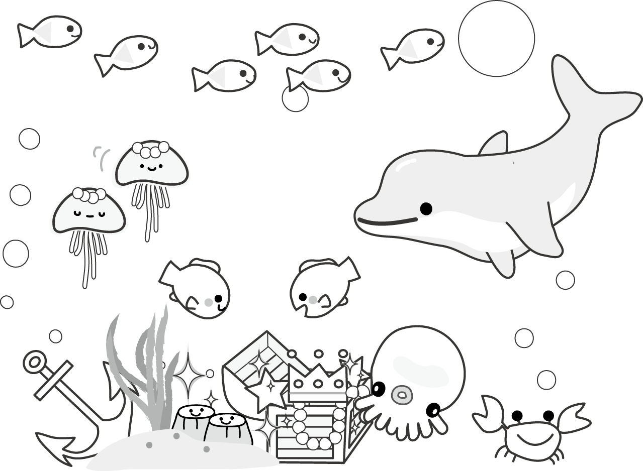 かわいい動物画像 トップ100魚 イラスト おしゃれ 白黒