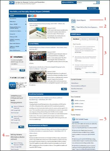 MMWR's redesigned website