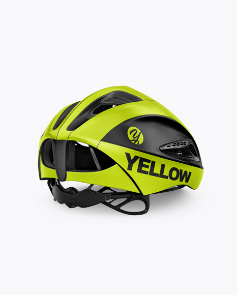 Download Free Cycling Helmet Mockup - Back Half Side View (PSD)