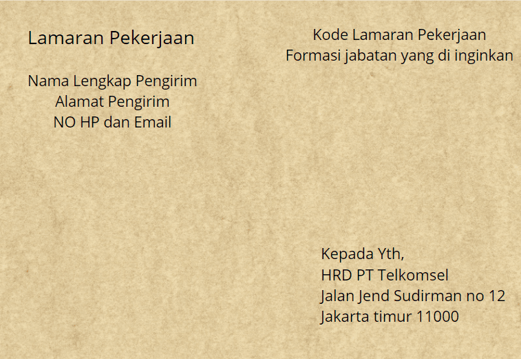 Contoh Menulis Amplop Lamaran / Cara Menulis Alamat Surat Lamaran Kerja