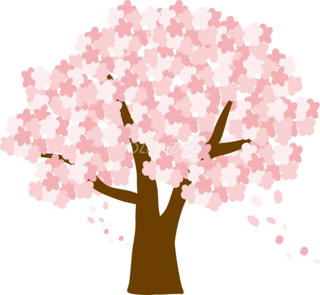 50 素晴らしい桜の 木 イラスト 白黒 かわいい動物画像