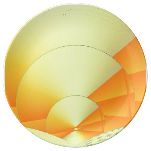 Cybernetic Sunrise Decorative Porcelain Plate