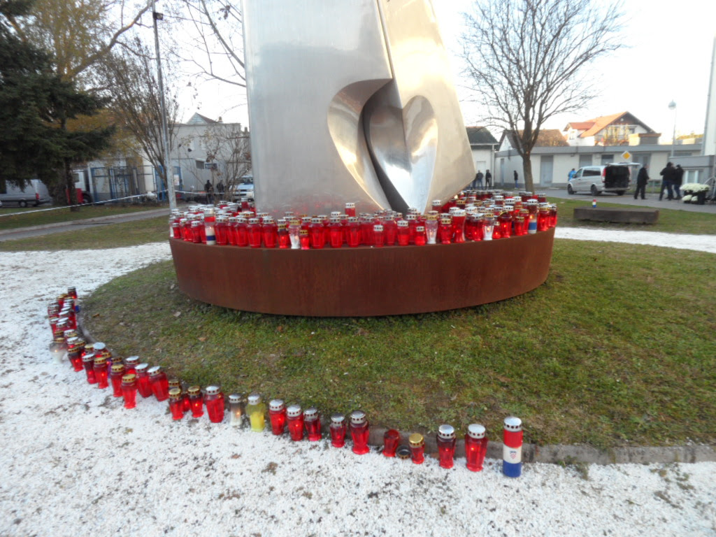 South Courtyard Vukovar Hospital monument to the fallen Photo: Connor Vlakancic