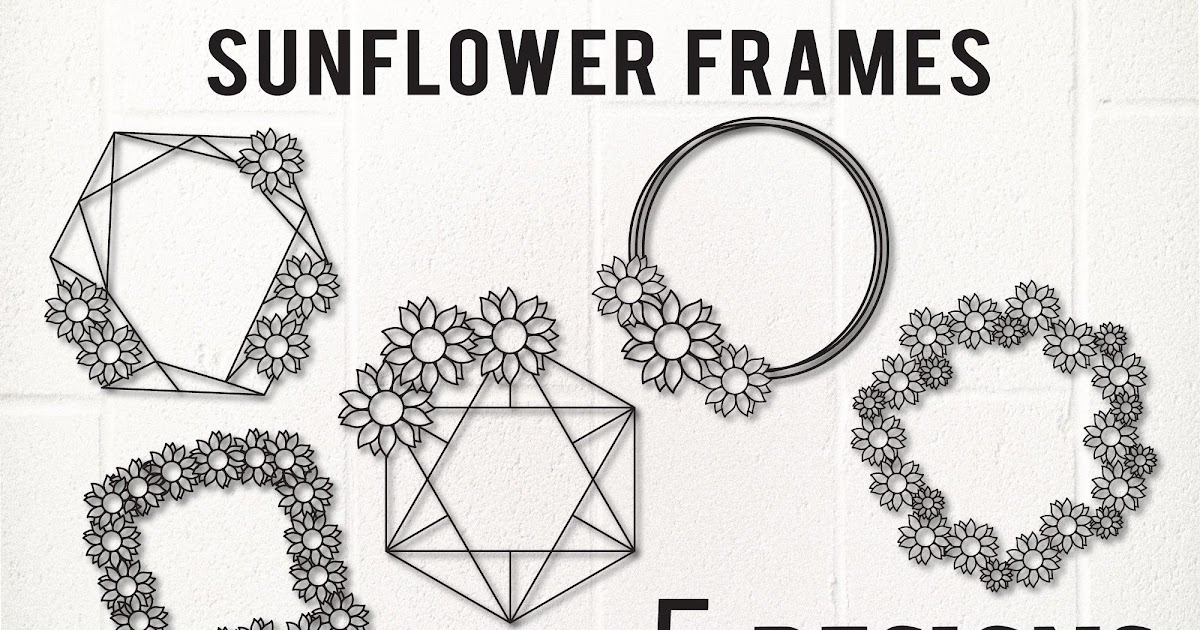 Download Sunflower Get Sunflower Wreath Svg Black And White Pics