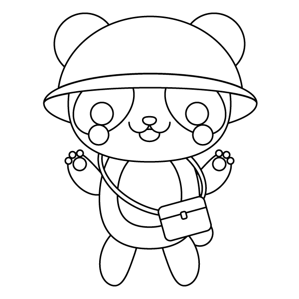 無料ダウンロード パンダ 塗り絵 印刷とダウンロードは無料