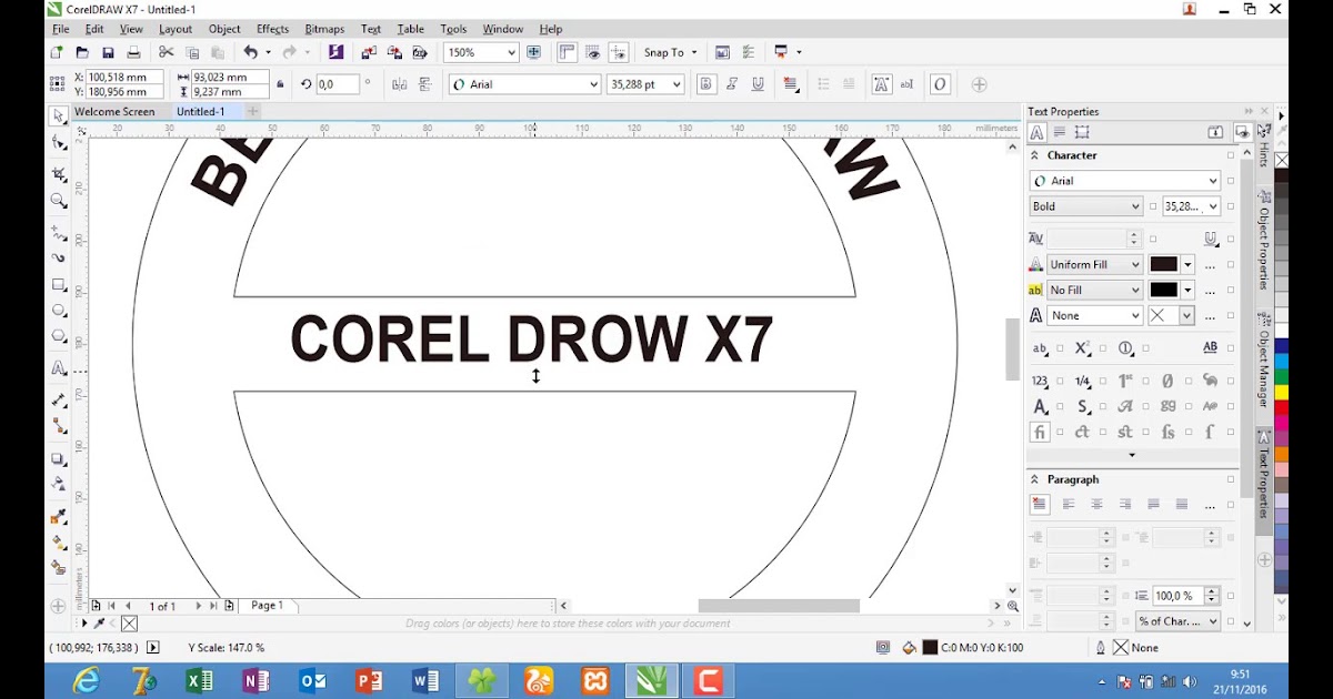 Cara Membuat Teks Melengkung Di Coreldraw X7 Kreatifitas