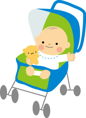 かわいい動物画像 驚くばかりベビーカー イラスト 無料